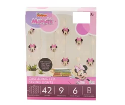 Disney Minnie Mouse Warm White LED Curtain Lights, (5.7')