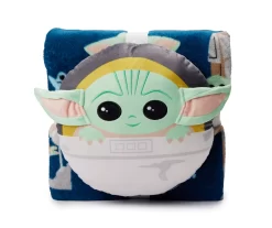 Disney The Mandalorian Blue Grogu Nogginz Pillow & Fleece Blanket Set