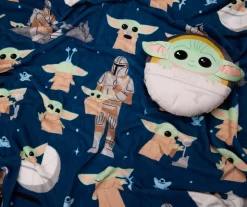 Disney The Mandalorian Blue Grogu Nogginz Pillow & Fleece Blanket Set -Disney 810574100 4