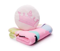 Disney Pink Princess Nogginz Pillow & Fleece Blanket Set -Disney 810574102 3