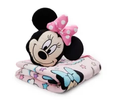 Disney Pink Minnie Mouse Unicorn Nogginz Pillow & Fleece Blanket Set -Disney 810574103 31