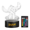 Disney Lilo & Stitch Stitch Multi-Color Acrylic Lamp -Disney 810603607 A0