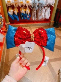 SHDL - Snow White Big Sequin Bow Headband
