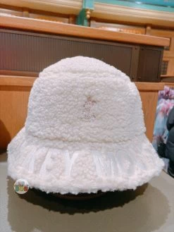 SHDL - Mickey Mouse White Color Fluffy Bucket Hat For Adults